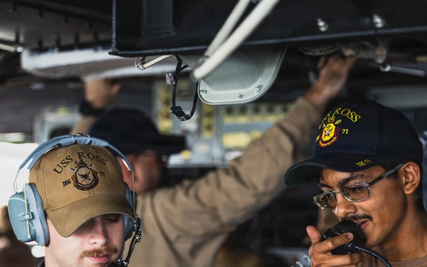 Replenishment-at-sea Aboard USS Ross (DDG 71)