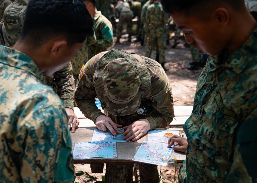 US Army, Royal Brunei Land Forces conduct land navigation training during Exercise Pahlawan Warrior 26