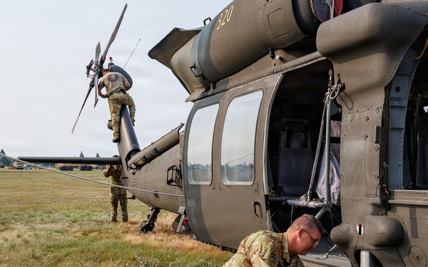Blackhawk maintenance at Oscoda-Wurtsmith Airport