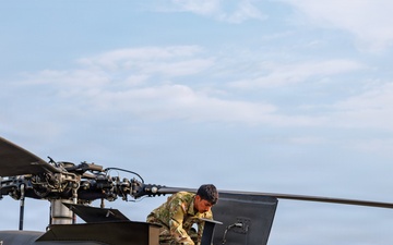 Blackhawk maintenance at Oscoda-Wurtsmith Airport