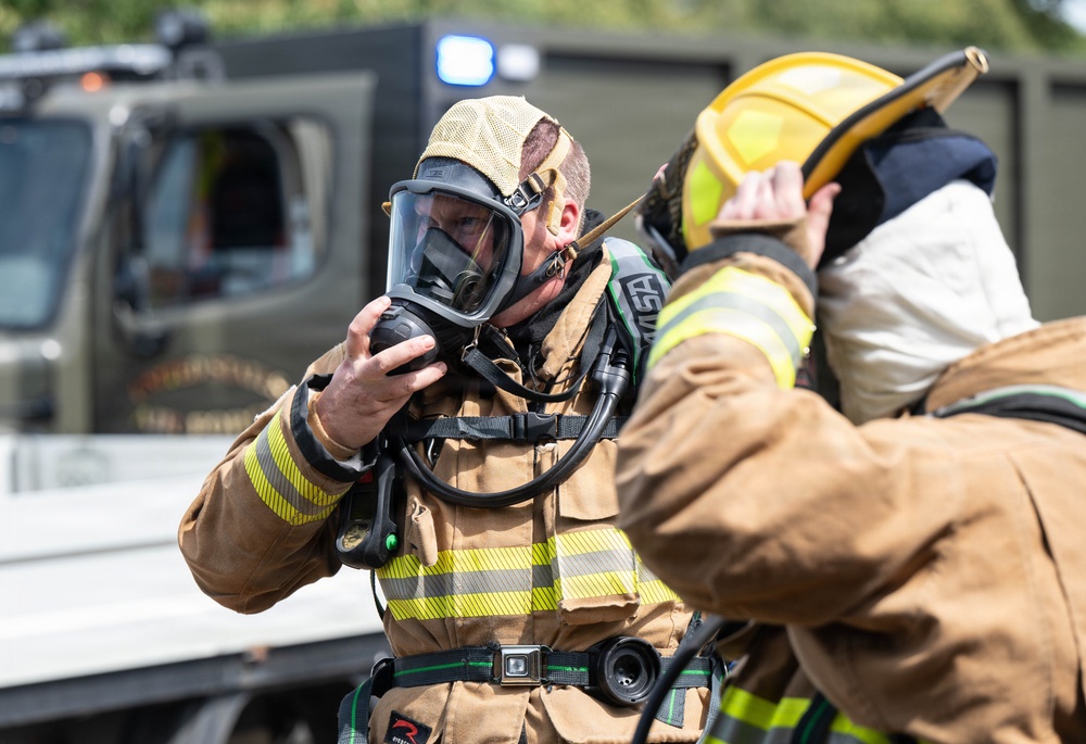 48 FW firefighters conduct fire rescue exercise