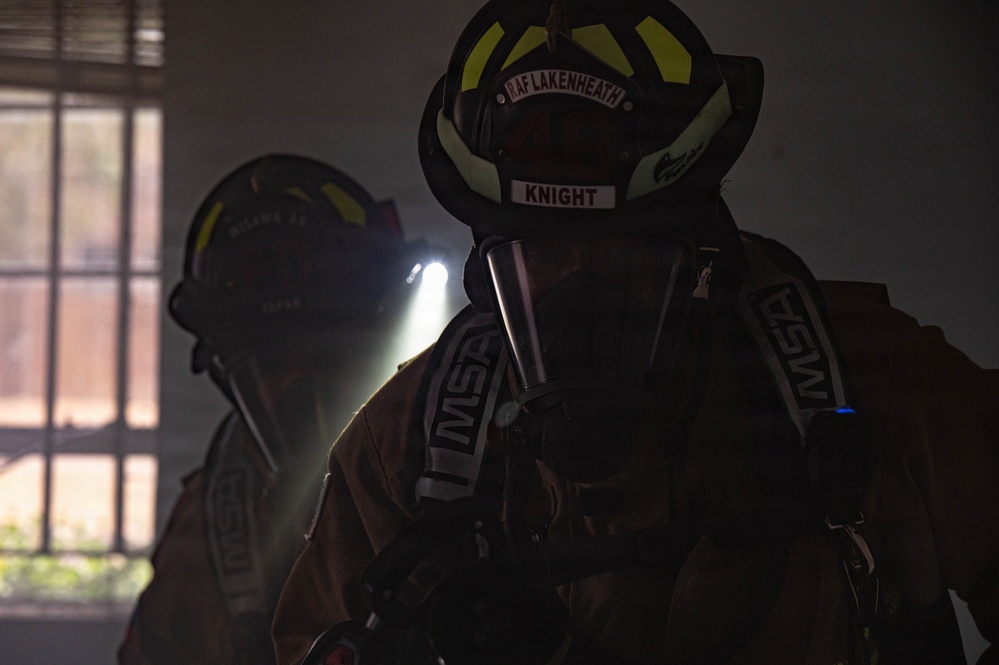 48 FW firefighters conduct fire rescue exercise