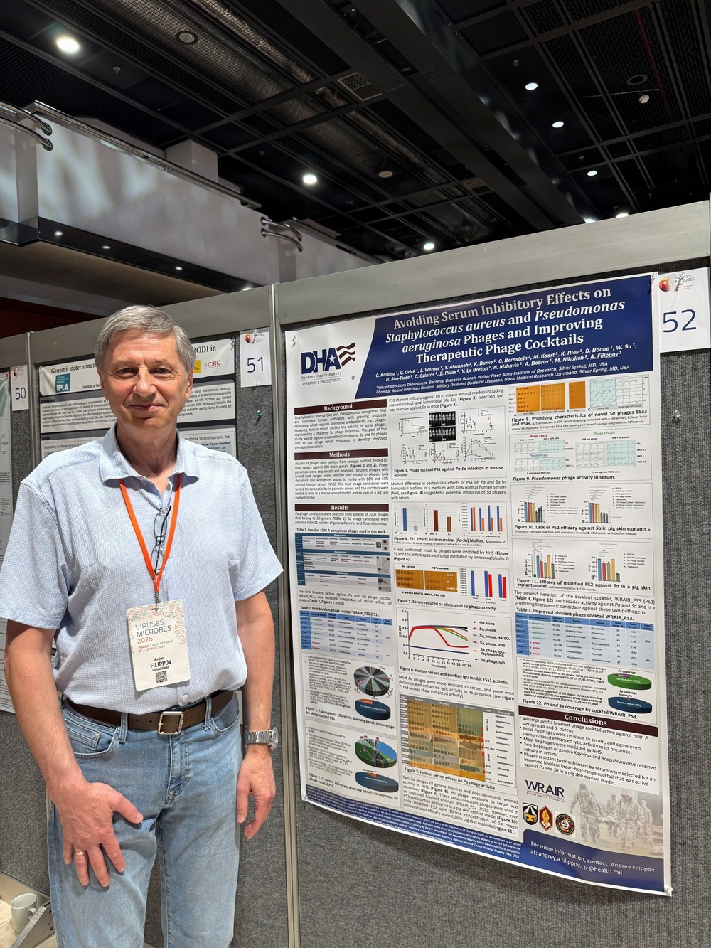 WRAIR’s Wound Infections Department presents at the Viruses of Microbes Conference 2026