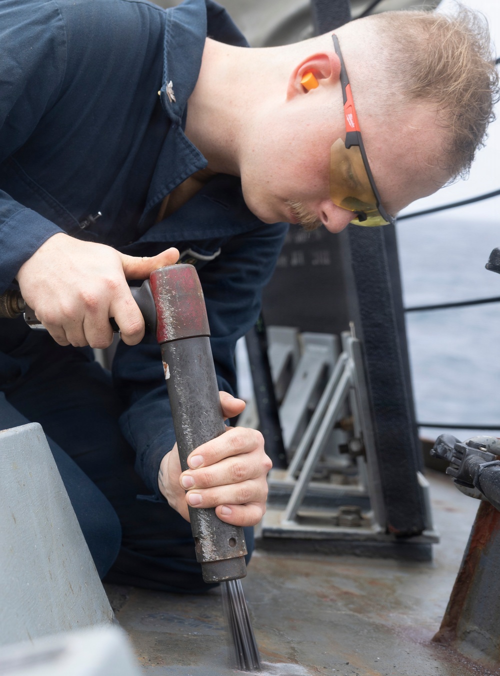 Delbert D. Black Sailors Conduct Preventative Maintenance