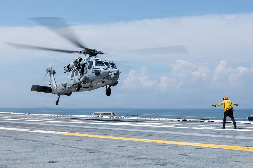PCU John F. Kennedy Acceptance Trials Helicopter Operations