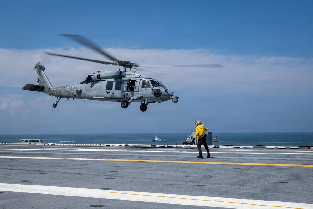 PCU John F. Kennedy Acceptance Trials Helicopter Operations