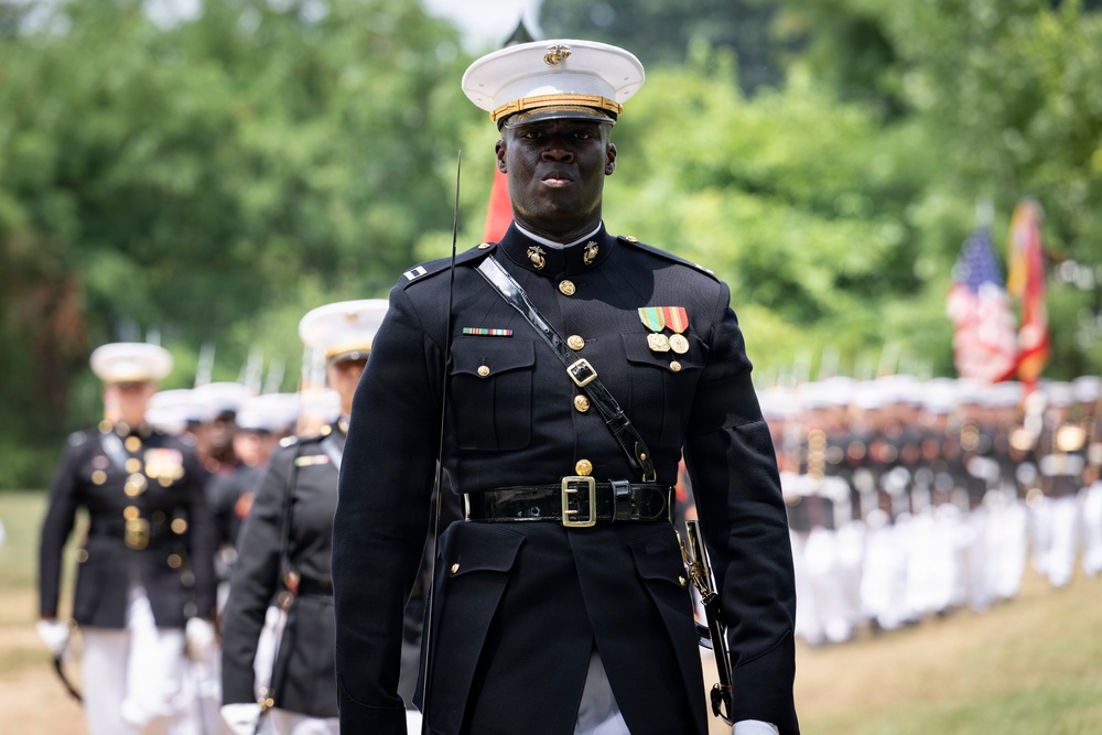 Full Military Funeral Honors with Escort are Conducted for U.S. Marine Corps Lt. Gen. William Keys in Section 78