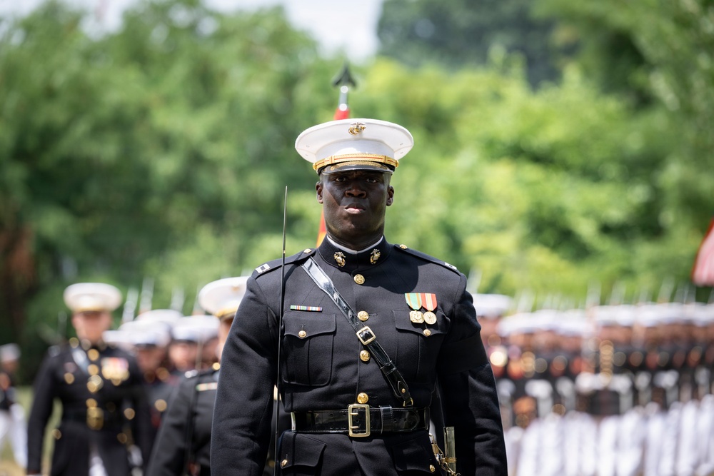 Full Military Funeral Honors with Escort are Conducted for U.S. Marine Corps Lt. Gen. William Keys in Section 78