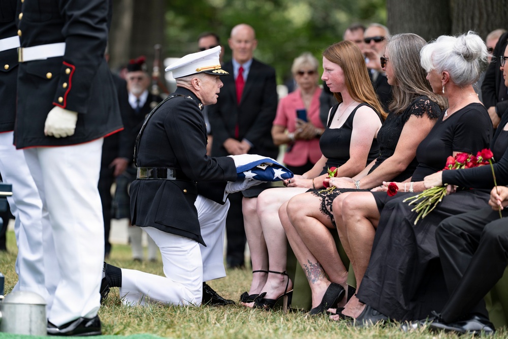 Full Military Funeral Honors with Escort are Conducted for U.S. Marine Corps Lt. Gen. William Keys in Section 78