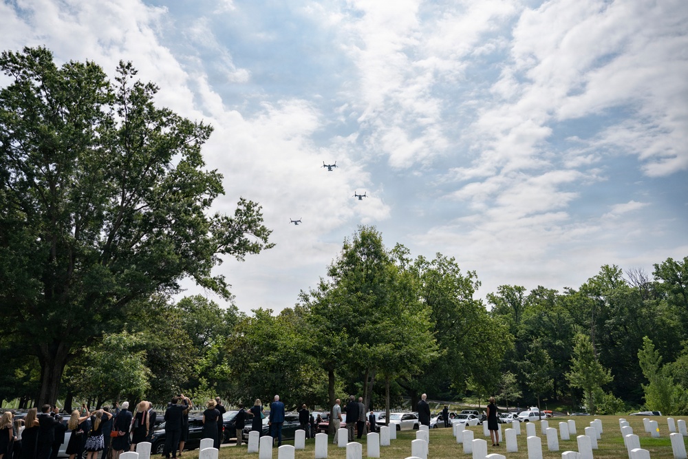 Full Military Funeral Honors with Escort are Conducted for U.S. Marine Corps Lt. Gen. William Keys in Section 78