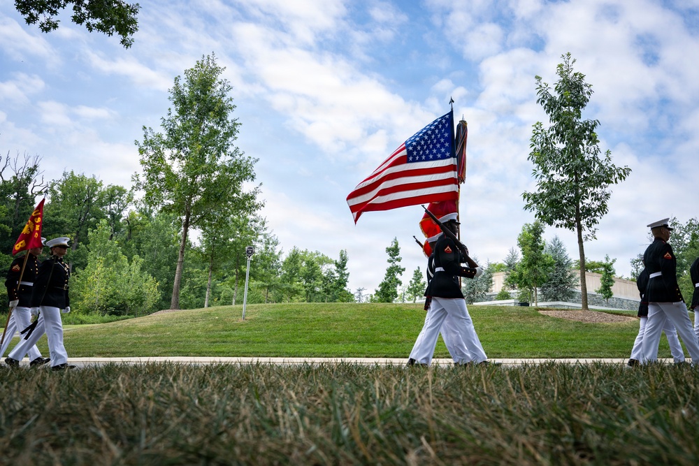 Full Military Funeral Honors with Escort are Conducted for U.S. Marine Corps Lt. Gen. William Keys in Section 78