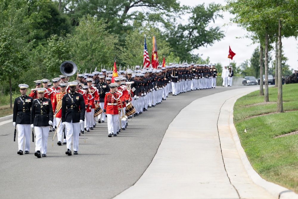 Full Military Funeral Honors with Escort are Conducted for U.S. Marine Corps Lt. Gen. William Keys in Section 78