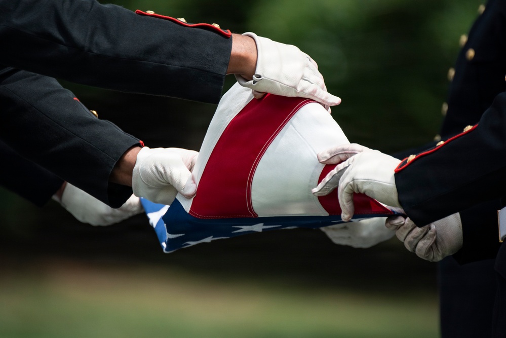 Full Military Funeral Honors with Escort are Conducted for U.S. Marine Corps Lt. Gen. William Keys in Section 78