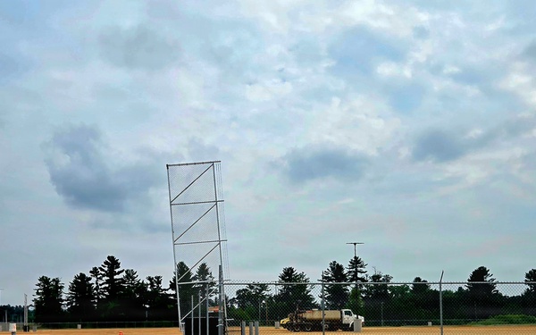 Parking area for Wisconsin National Guard’s MATES under construction at Fort McCoy