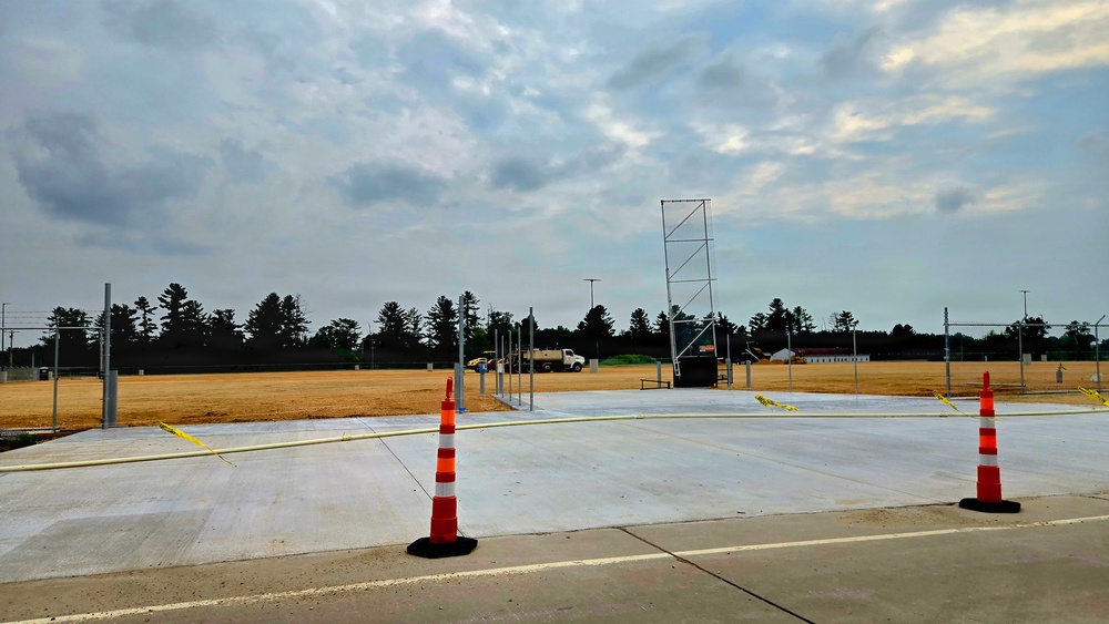 Parking area for Wisconsin National Guard’s MATES under construction at Fort McCoy