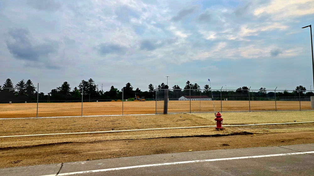 Parking area for Wisconsin National Guard’s MATES under construction at Fort McCoy