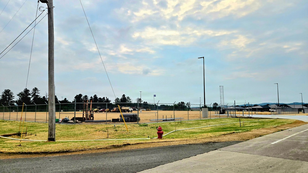Parking area for Wisconsin National Guard’s MATES under construction at Fort McCoy