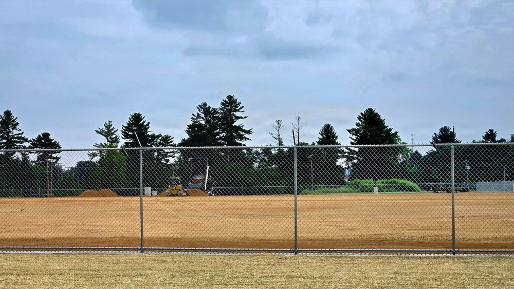 Parking area for Wisconsin National Guard’s MATES under construction at Fort McCoy
