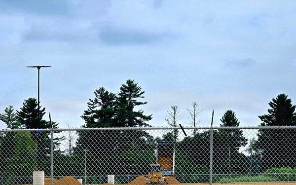 Parking area for Wisconsin National Guard’s MATES under construction at Fort McCoy