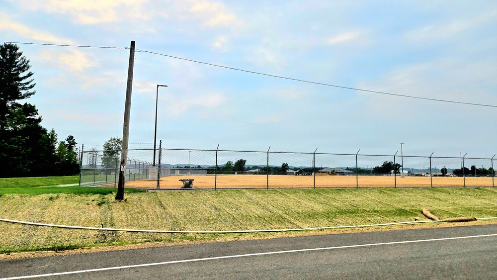 Parking area for Wisconsin National Guard’s MATES under construction at Fort McCoy