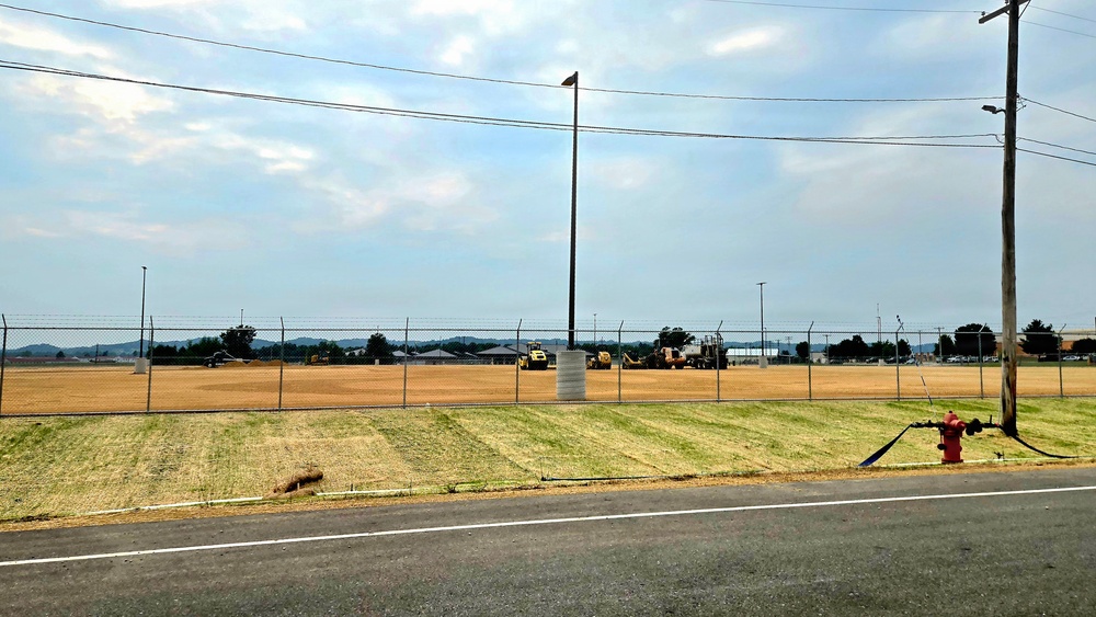 Parking area for Wisconsin National Guard’s MATES under construction at Fort McCoy