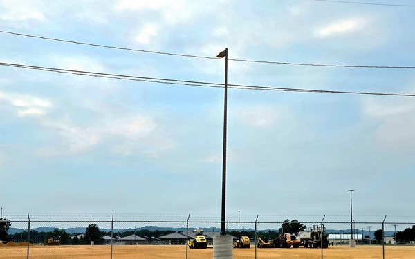 Parking area for Wisconsin National Guard’s MATES under construction at Fort McCoy