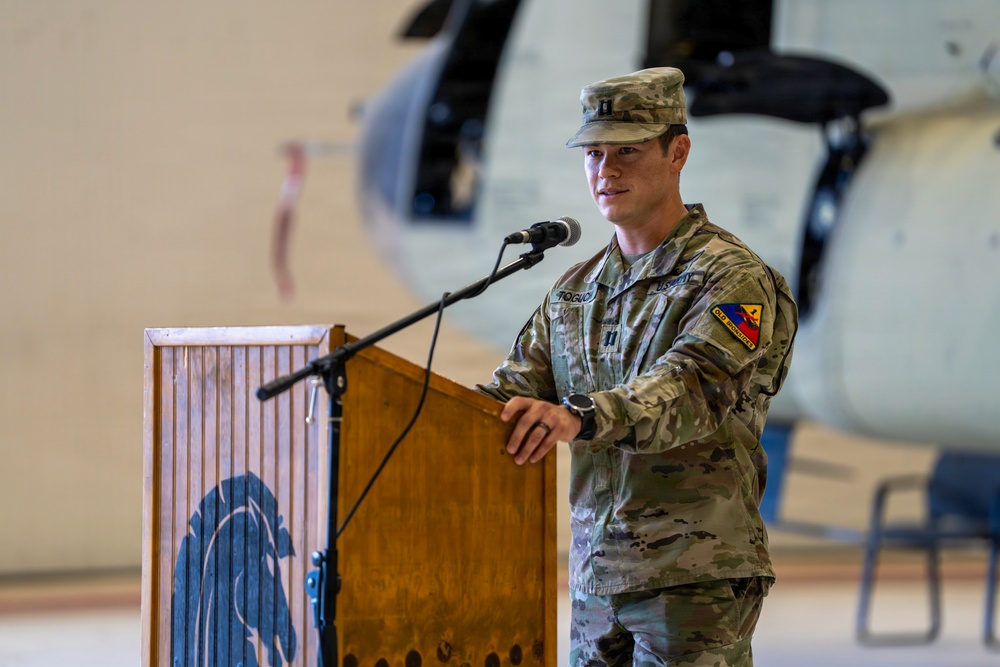 B Co, 3-501st AHB-M, 1st AD CAB, conducts change of command ceremony