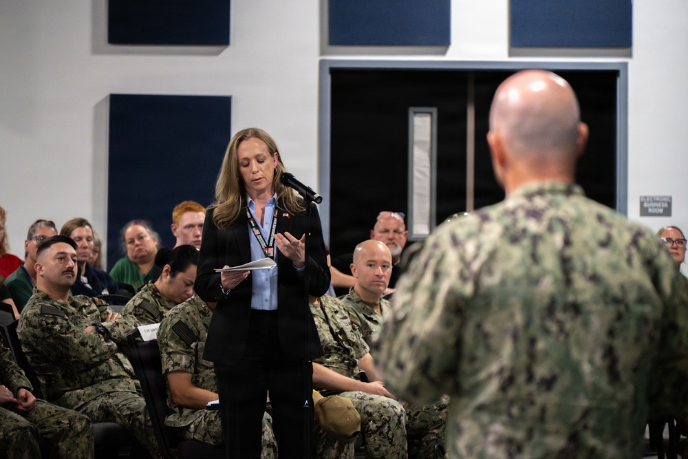 VCNO Answers Questions at NAVSUP Town Hall Meeting