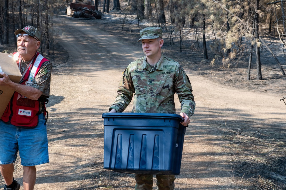 Spokane Guardsman volunteers to support wildfire recovery in the community he calls home