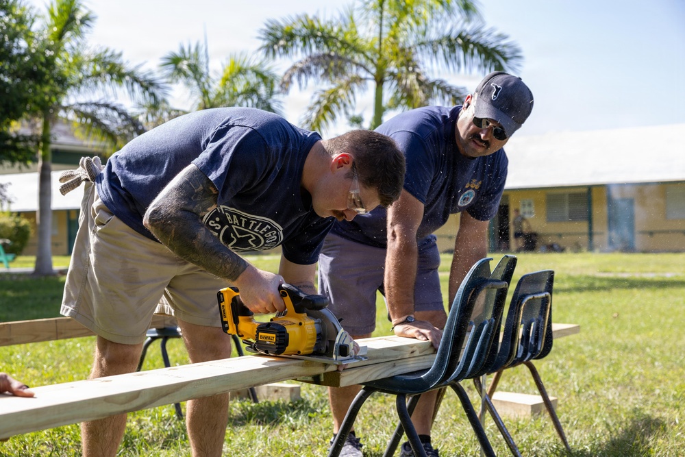 USS Cooperstown Sailors Volunteer in Freeport, Bahamas
