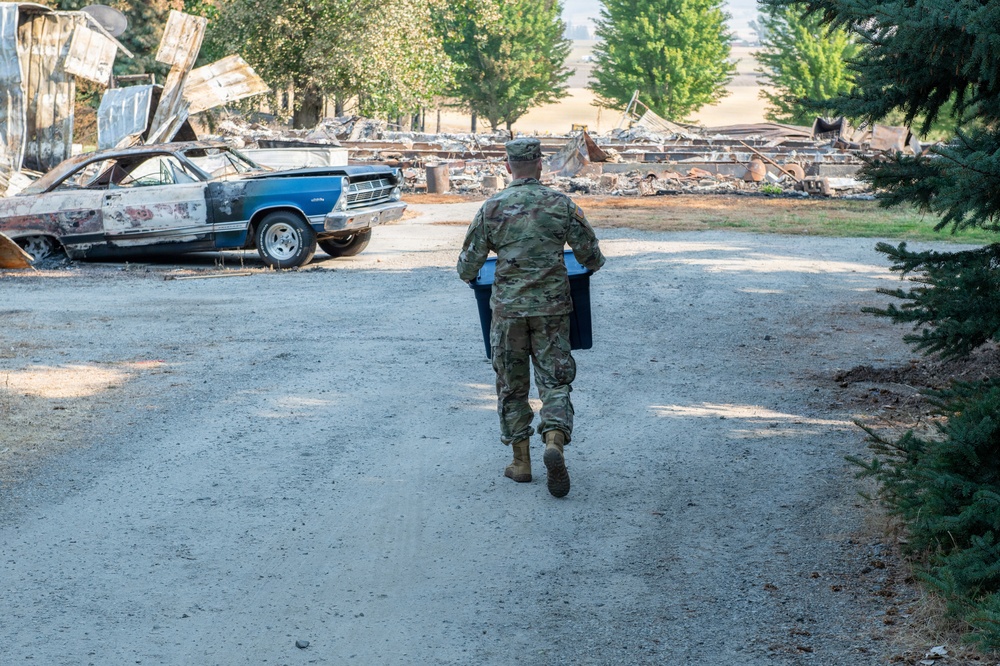 Spokane Guardsman volunteers to support wildfire recovery in the community he calls home