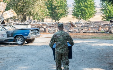 Spokane Guardsman volunteers to support wildfire recovery in the community he calls home