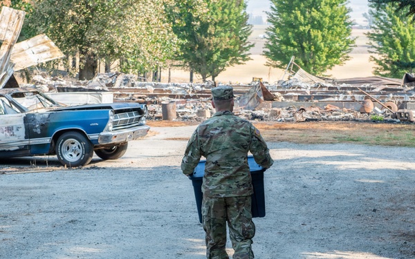 Spokane Guardsman volunteers to support wildfire recovery in the community he calls home