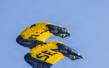 Navy Parachute Team Demonstration at Arctic Thunder Open House