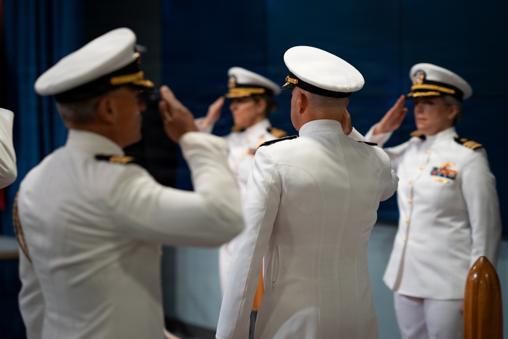 Rear Adm. Kristin Acquavella relieves Rear Adm. Ken Epps as commander NAVSUP and chief of Supply Corps