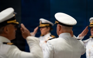 Rear Adm. Kristin Acquavella relieves Rear Adm. Ken Epps as commander NAVSUP and chief of Supply Corps
