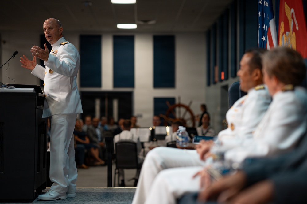 Rear Adm. Kristin Acquavella relieves Rear Adm. Ken Epps as commander NAVSUP and chief of Supply Corps