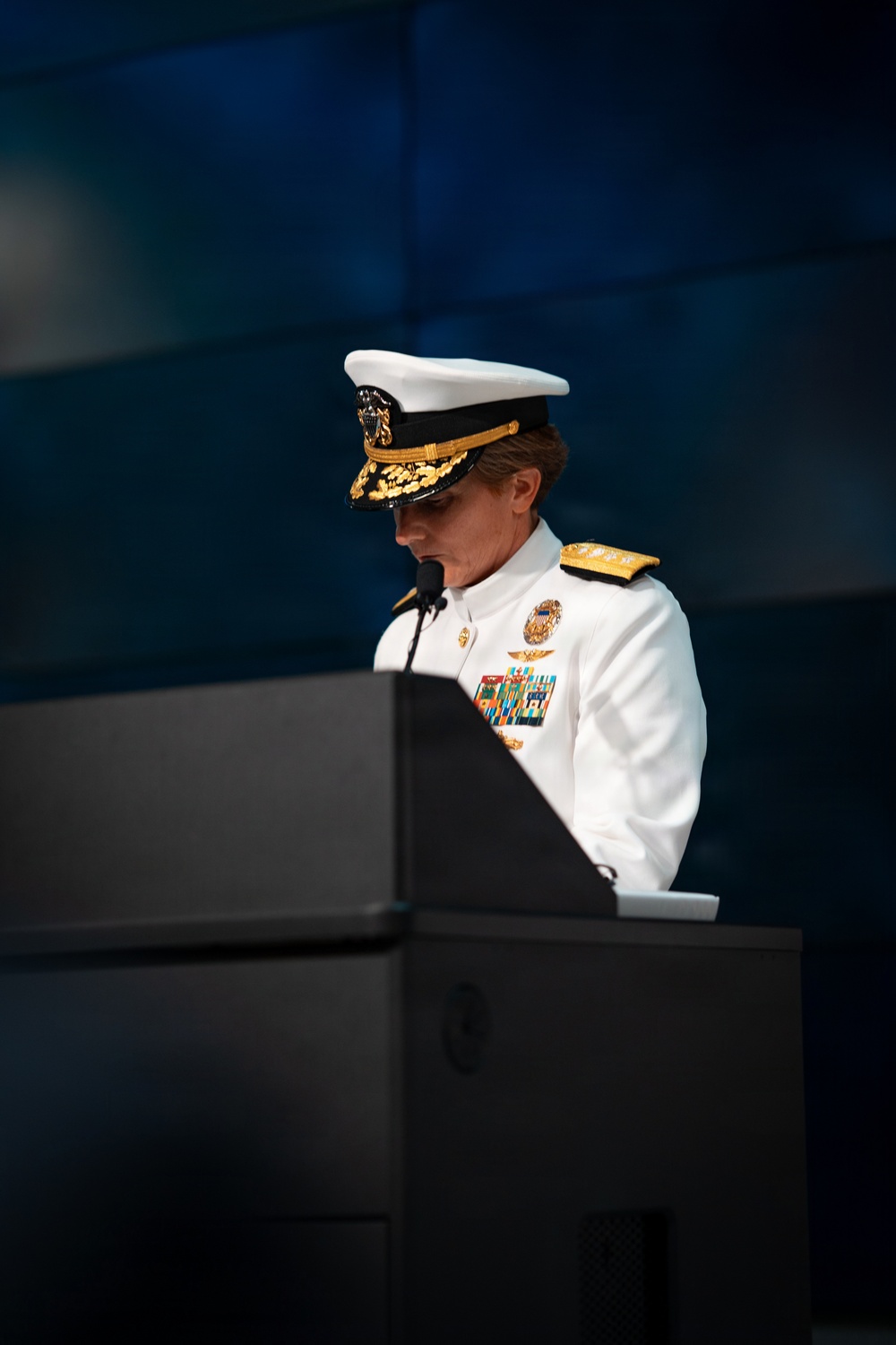 Rear Adm. Kristin Acquavella relieves Rear Adm. Ken Epps as commander NAVSUP and chief of Supply Corps