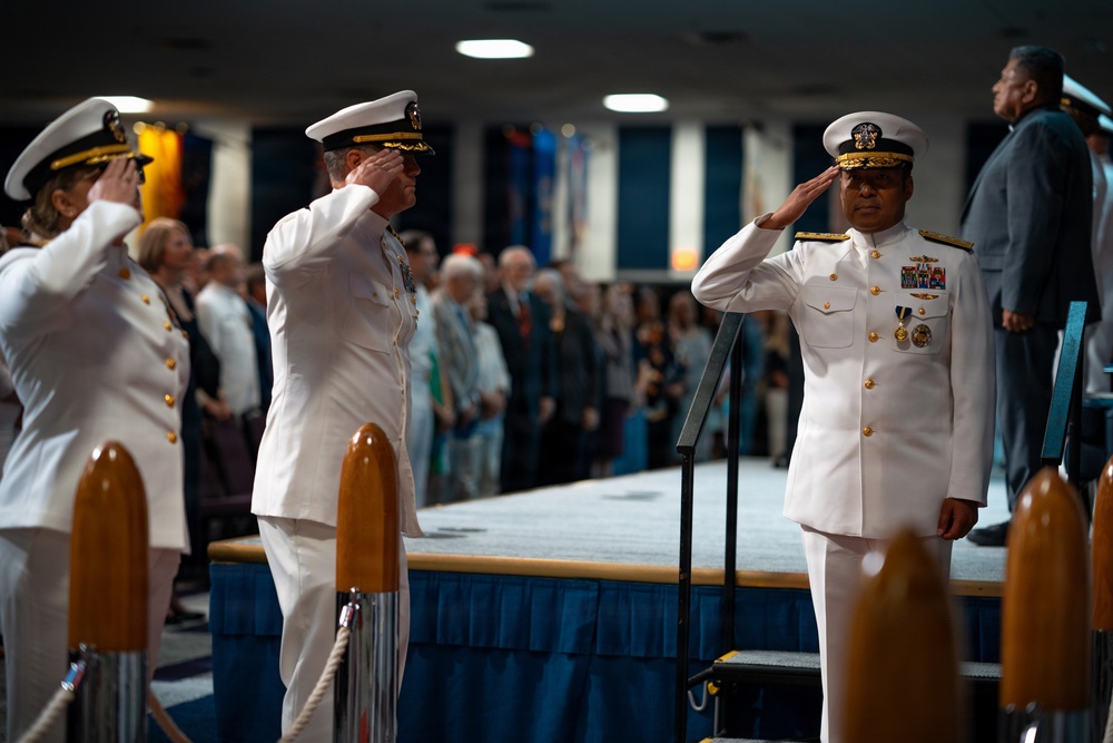 Rear Adm. Kristin Acquavella relieves Rear Adm. Ken Epps as commander NAVSUP and chief of Supply Corps