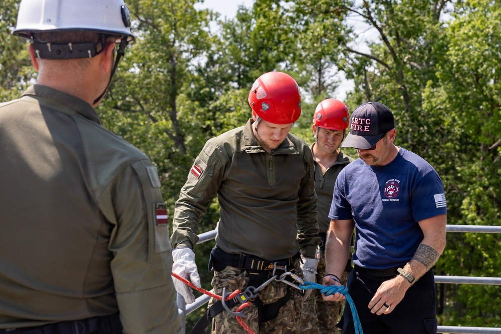 Latvian firefighters train at Northern Strike 26-2