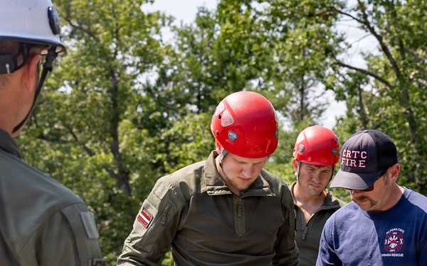 Latvian firefighters train at Northern Strike 26-2