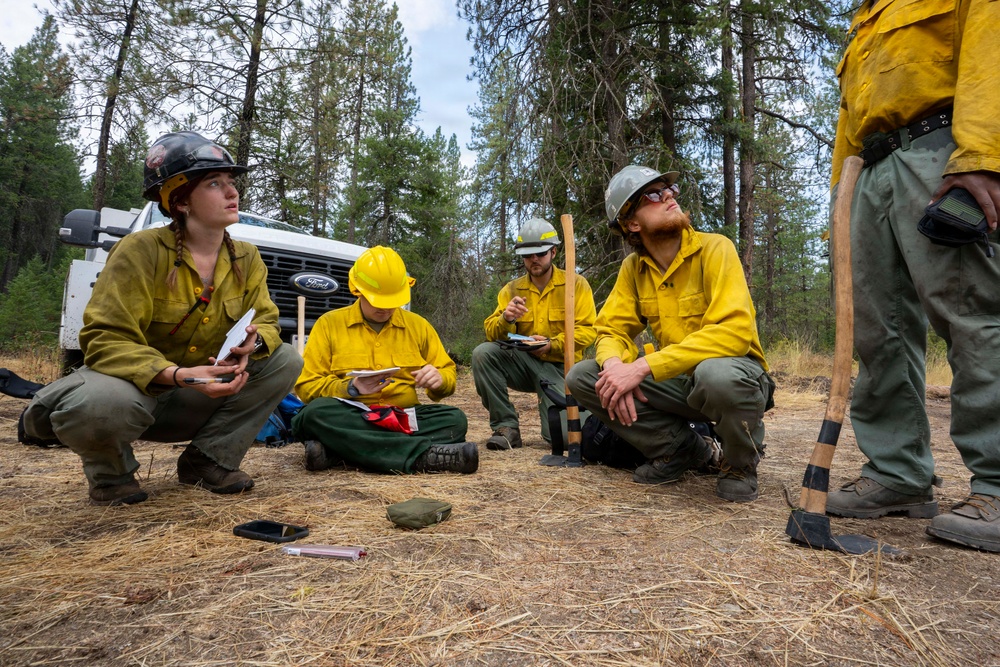 U.S. Army Soldiers from 7th Infantry Division activated as wildland firefighters on the Modrite Fire