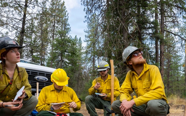 U.S. Army Soldiers from 7th Infantry Division activated as wildland firefighters on the Modrite Fire