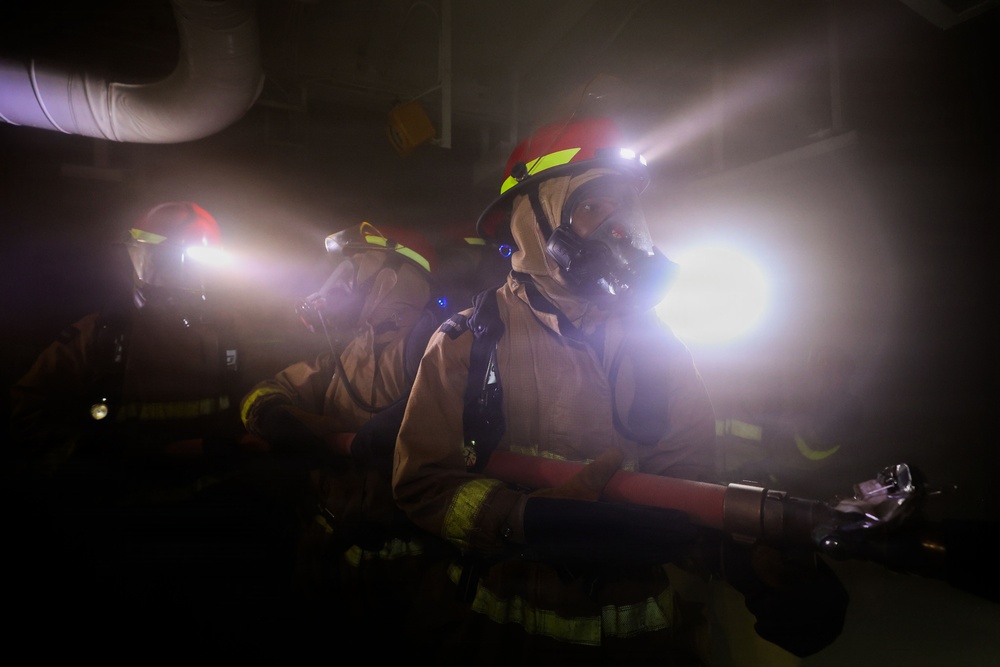 8010 Firefighting Drill, USS Bataan
