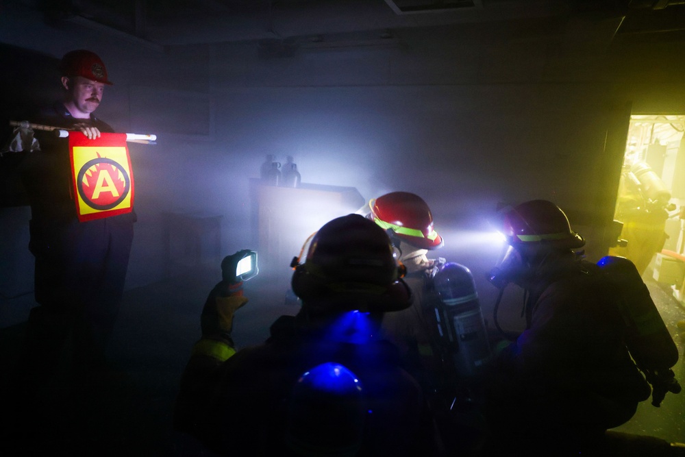 8010 Firefighting Drill, USS Bataan
