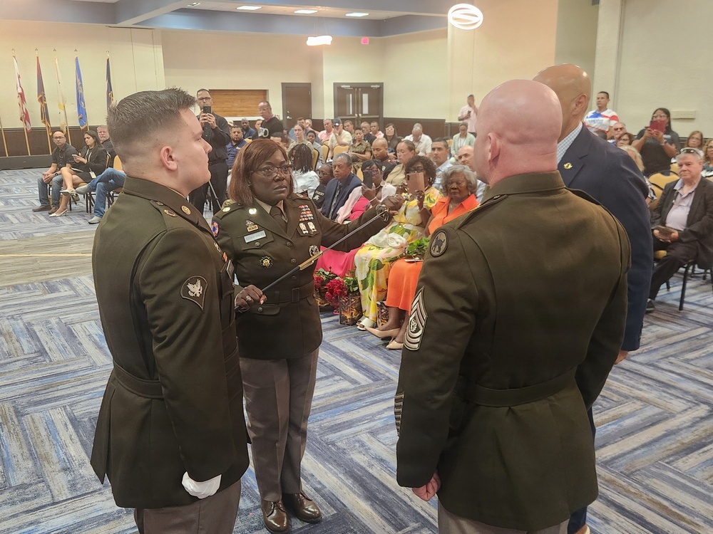 Fort Buchanan Honors Tradition, Welcomes New Senior Enlisted Leader During Change of Responsibility Ceremony