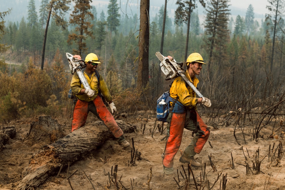 JBLM Soldiers support wildland fire suppression in Inchelium, WA