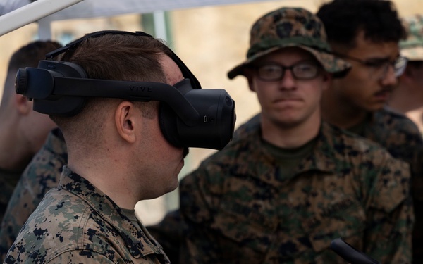 1st MLG Marines utilize new technology during CBRN virtual training