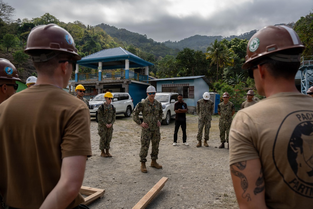 CLWP/CTF73 visits Escola Básica Filial Kasnafar engineering site during Pacific Partnership 2026 in Dili, Timor-Leste