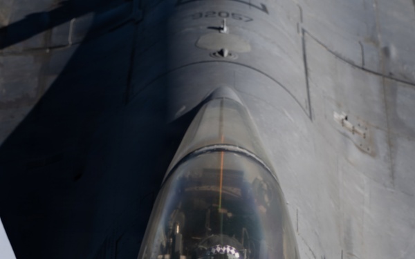 KC-135 refuels F-16s in support of regional security